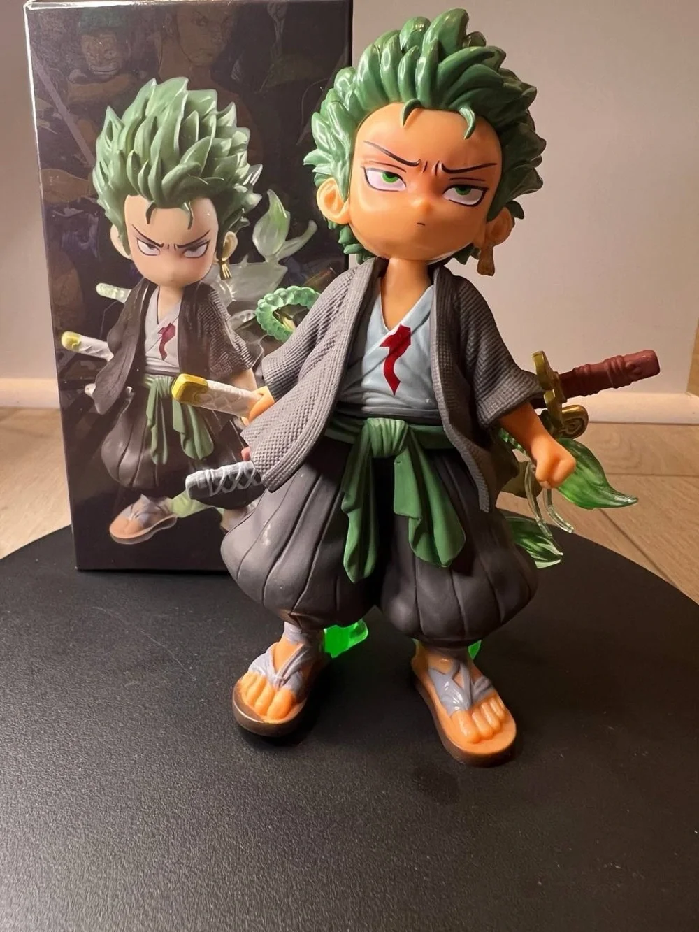 One Piece Roronoa Zoro Chibi Figure Anime Collectible PVC Display Statue
